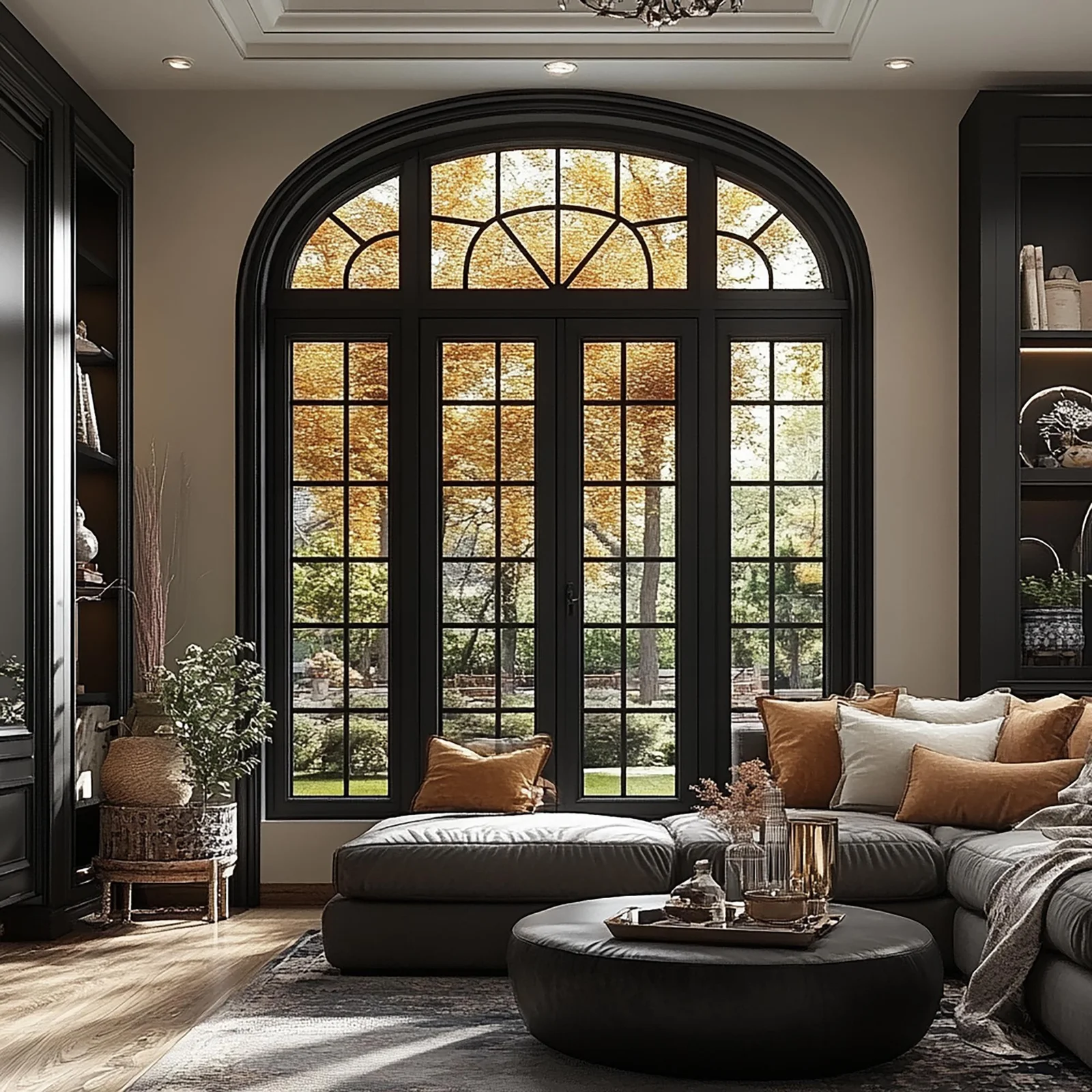 Modern Farmhouse with Black Windows